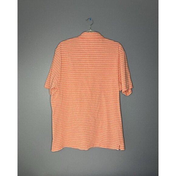 johnnie-O The Original Polo Mens XL Neese Stripe Carnival Peach Casual Preppy - Picture 14 of 14